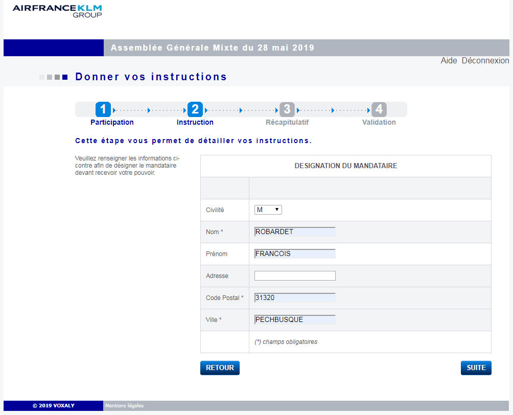 pour donner pouvoir