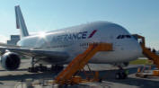 R�ception du premier A380 AF � Hambourg
