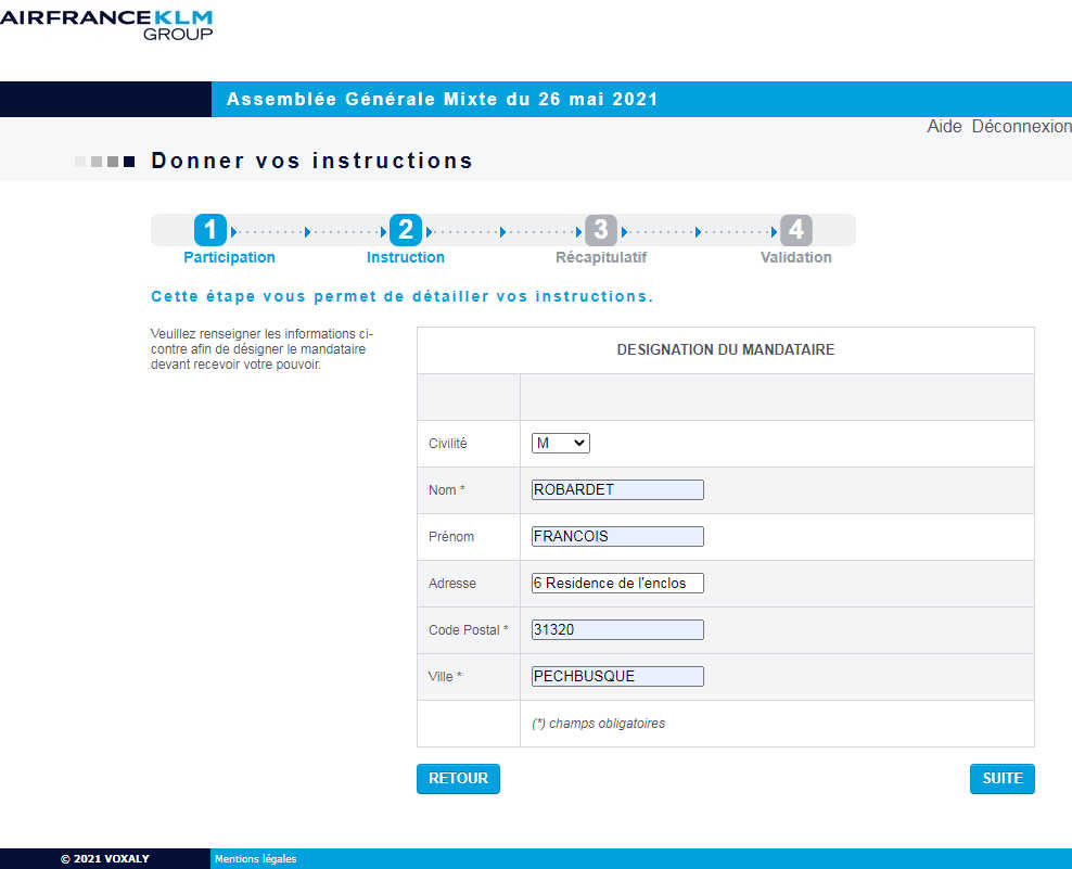 pour donner pouvoir